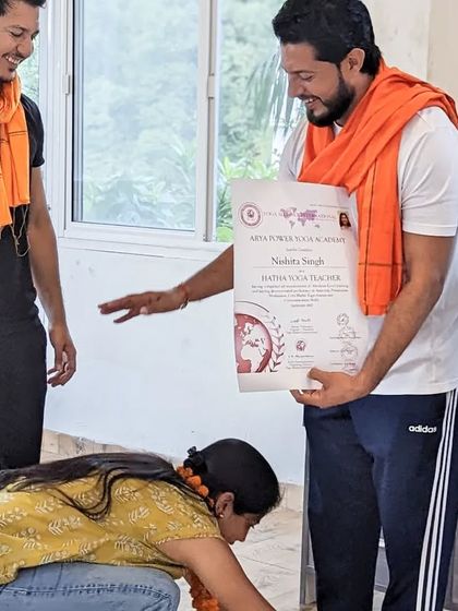 Presenting a certificate is more than a formality; it's an acknowledgement of the student's dedication and readiness to teach.