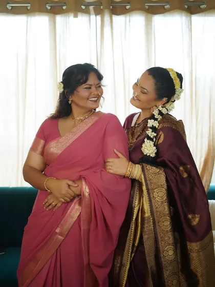 A special moment from our Ganpati shoot. I'm so grateful for my amazing team who helped bring this beautiful aesthetic to life.