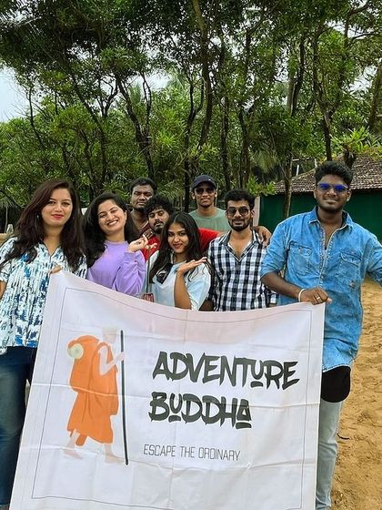 Our group at the beach campsite in Gokarna.