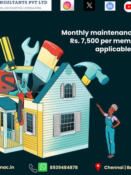 If you are part of a housing society, it's important to know that GST is applicable if the monthly maintenance exceeds Rs. 7,500 per member. I help societies and residents understand these specific tax rules to ensure proper compliance.