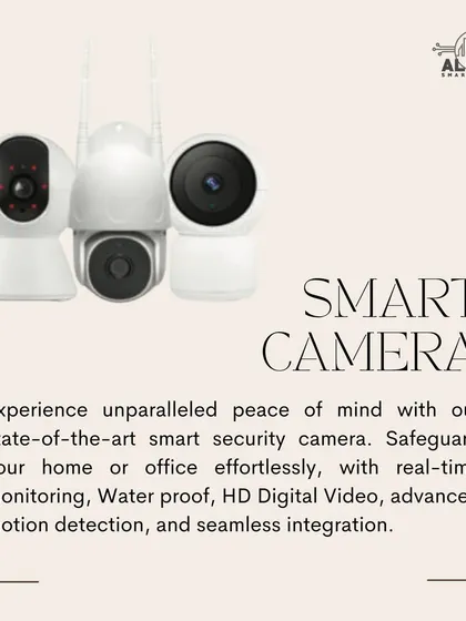 A look at our indoor smart security cameras. These devices provide real time monitoring with HD video, advanced motion detection, and seamless integration with our smart home app for complete peace of mind.