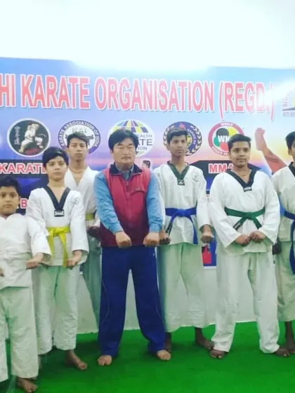 Our students with Master Michael Lee, a guest instructor. Exposure to different teaching styles and masters is a valuable part of our curriculum.