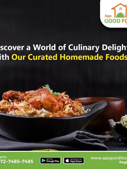 Discover a world of culinary delights with our curated homemade foods. This beautifully shot chicken biryani is a perfect example of the love and care we put into each dish.