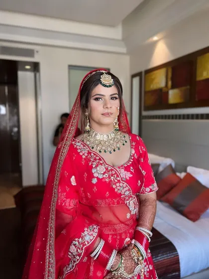 Another angle of this beautiful morning bride, showing how the natural light enhances her radiant makeup.