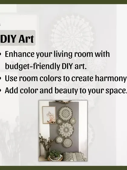 DIY art is a wonderful way to personalize your space on a budget. Creating your own pieces using colors from your room's palette ensures a harmonious and unique look.