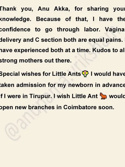 "Vaginal delivery and C section both are equal pains. I have experienced both at a time. Kudos to all strong mothers out there." Her words are a beautiful message of solidarity.