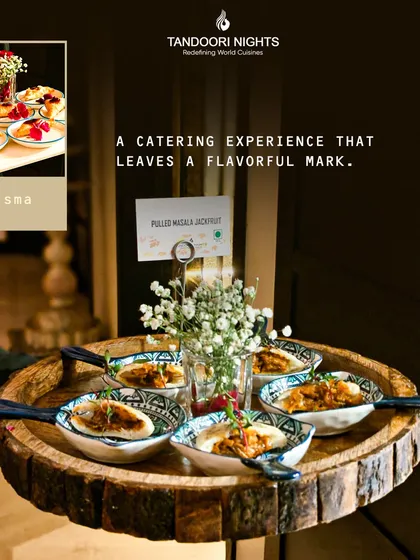 A catering experience that leaves a flavorful mark. Our pulled masala jackfruit is a modern, plant-based take on a classic, served in individual bowls for a sophisticated touch.