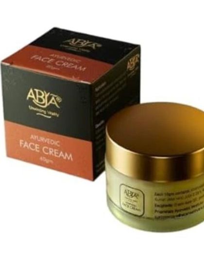 A product shot of my Ayurvedic Face Cream, formulated to restore skin's natural radiance with herbs like aloe vera and sandalwood.