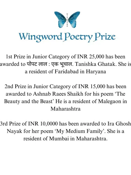 The official list of our Junior Category winners. We are committed to nurturing talent from a young age.