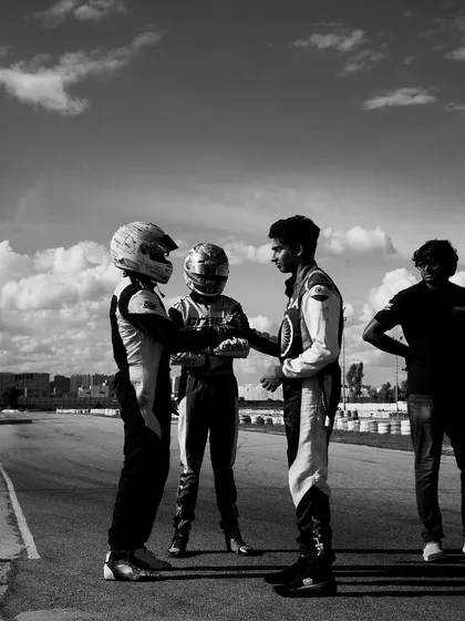 A duplicate black and white shot of our drivers.