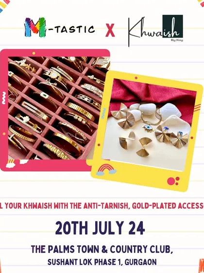 Khwaish by Kay is a perfect example of our accessory vendors, offering beautiful anti-tarnish, gold-plated jewelry that moms love.