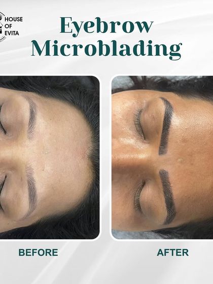 A beautiful Microblading result. I focused on creating a natural arch and adding density throughout the brow for a fuller appearance.