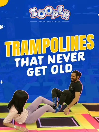 Trampolines that never get old. The simple joy of bouncing is timeless, and we love seeing guests of all ages enjoying it.