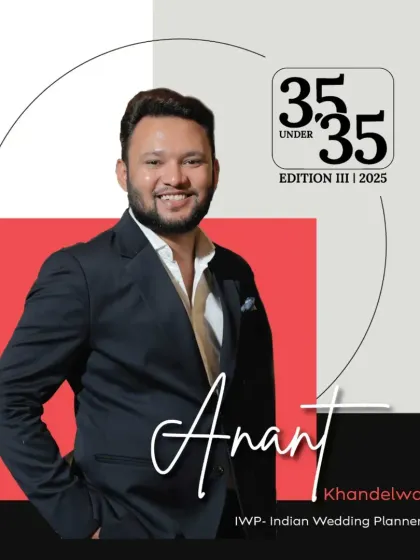 My official feature for the 35 Under 35 list. I am proud to be recognized as a visionary leader in the Indian wedding planning industry.