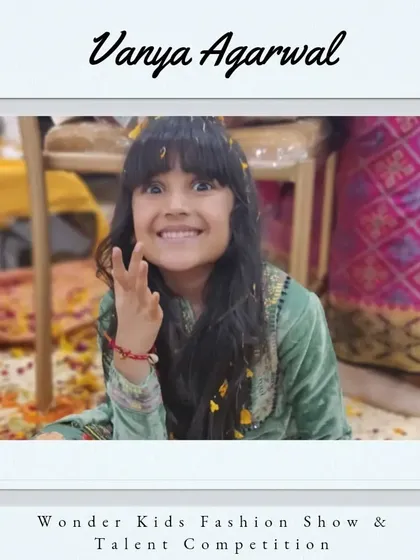 Welcome, Vanya Agarwal. Her big, happy smile shows she's ready to have a fantastic time.