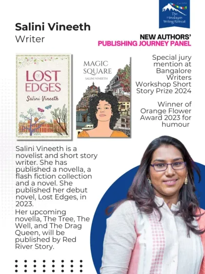 Meet Salini Vineeth, a novelist and short story writer who has published a novella, a flash fiction collection, and a debut novel. She is one of the new authors on our publishing journey panel.