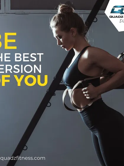 This is my core philosophy: helping you become the best version of yourself. This image captures the focus and determination we foster, featuring a client engaged in a TRX suspension training workout to build core strength and stability.