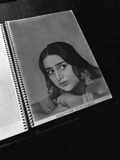 Every sketch carries a piece of the artist’s soul. This portrait of Ayesha Khan was about capturing a quiet, thoughtful expression.