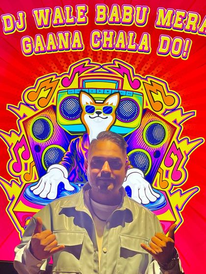 DJ Wale Babu mera gaana chala do! A fun and quirky photo op that perfectly captures my love for Bollywood.