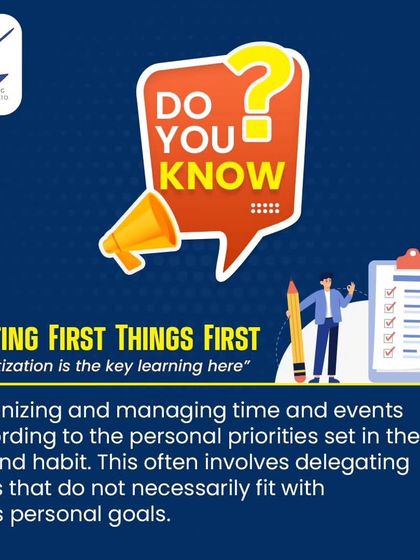 Prioritization is Key: Putting First Things First. This habit is about organizing your time and events according to your personal priorities. I teach you how to focus on what truly matters and delegate tasks that don't align with your personal goals.