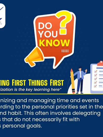 Prioritization is Key: Putting First Things First. This habit is about organizing your time and events according to your personal priorities. I teach you how to focus on what truly matters and delegate tasks that don't align with your personal goals.