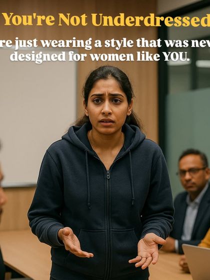 It's not that you are underdressed. You might just be wearing a style that was never designed for a powerful woman like you. I help you find silhouettes and styles that are modern, professional, and authentically you.