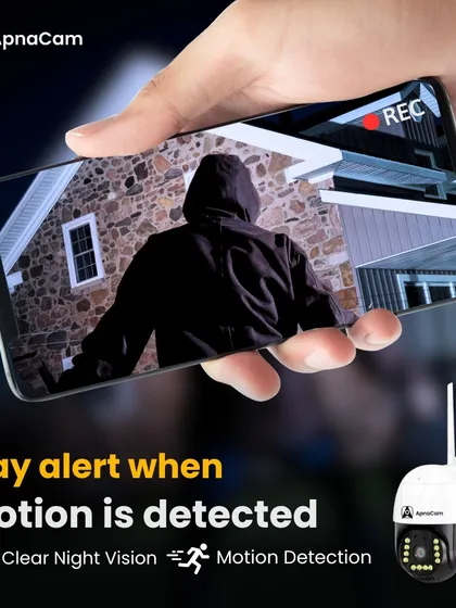 Stay alert when motion is detected. This camera's combination of clear night vision and sensitive motion detection ensures you are immediately notified of any potential threats.
