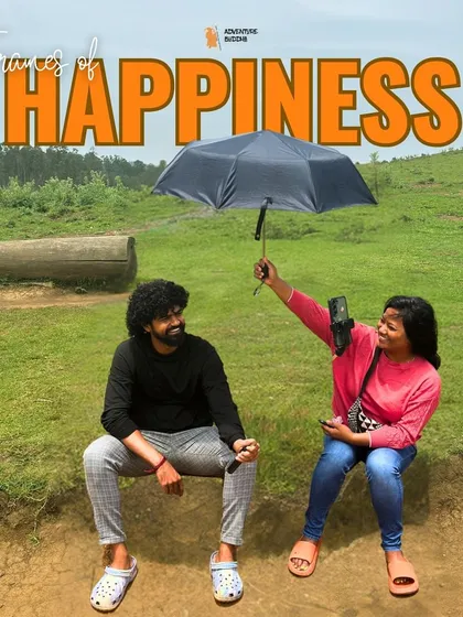 A fun, playful moment captured in the green fields of Kodaikanal.