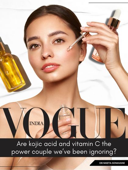 I was thrilled to discuss the power couple of Kojic Acid and Vitamin C with Vogue India. When used together correctly, they effectively fight dark spots, even out skin tone, and boost radiance for a youthful glow.