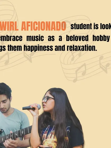 If you're looking to embrace music as a relaxing and joyful hobby, our 'Swirl AFICIONADO' program is perfect for you. We keep the lessons fun, flexible, and focused on the music you love.