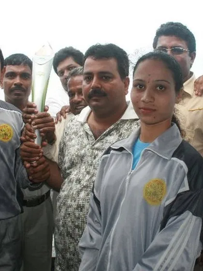 Posing with the Commonwealth Games baton and fellow athletes from Uran. Moments like these inspire us to continue our mission of producing world-class athletes from our region.