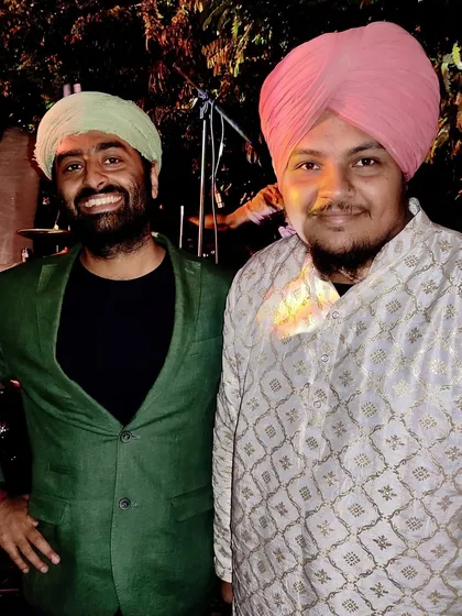 A truly honored moment sharing the stage with the maestro, Arijit Singh, at a show in Jamnagar. His humility and musical genius are an inspiration, and performing with him was an unforgettable experience.