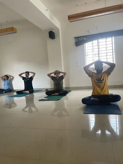 A moment from our group pranayama practice. Being in the right place at the right moment is key in both photography and yoga. I am glad we can share this practice of breath control together.
