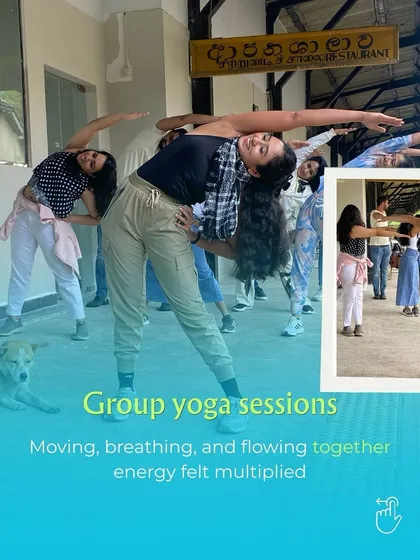 Our group yoga sessions in Sri Lanka were magical. Moving, breathing, and flowing together, the energy felt multiplied. It's a beautiful way to connect with yourself and others.