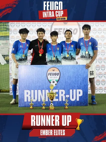 The 'Ember Elites' team, who secured the Runner-Up position in the senior-most U-17/19 category.