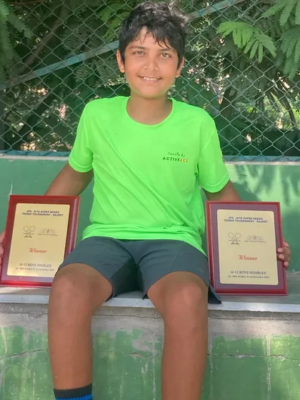 Success starts early. This is Arjun Dua, one of my promising young players, after winning both the Under-12 singles and doubles titles at the Super Series tournament in Rajkot. My junior program builds a strong foundation for future champions.