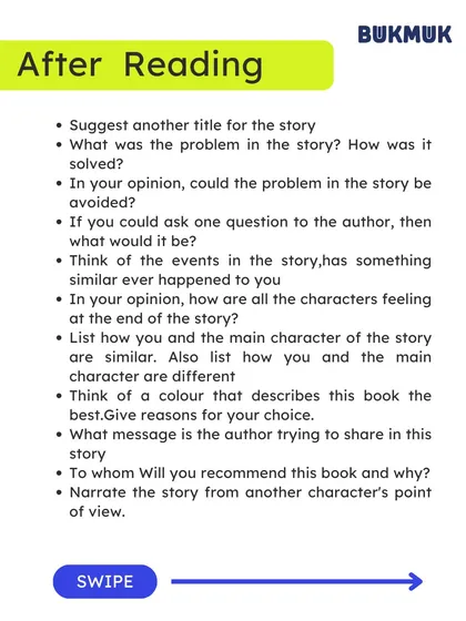 To make reading more interactive, try these "Reading Reflection" prompts for kids under 12. We've included questions to ask before, during, and after reading to help deepen their comprehension and connection to the story.