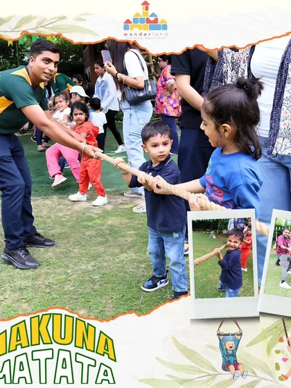 The tug of war is a classic game of teamwork and strength. At our adventure camp, children and instructors pull together in a friendly and exciting competition.