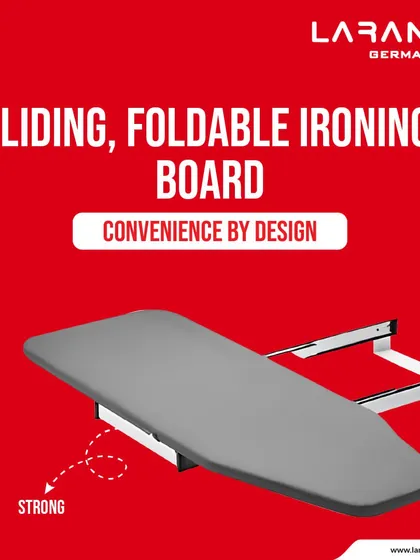 Convenience by design. This strong, sliding, and foldable ironing board is the perfect example of how I rethink traditional household items for modern living.