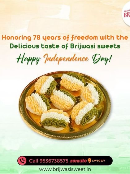 Honoring 78 years of freedom with the delicious taste of my sweets. Happy Independence Day, celebrated with these special tricolor barfis.