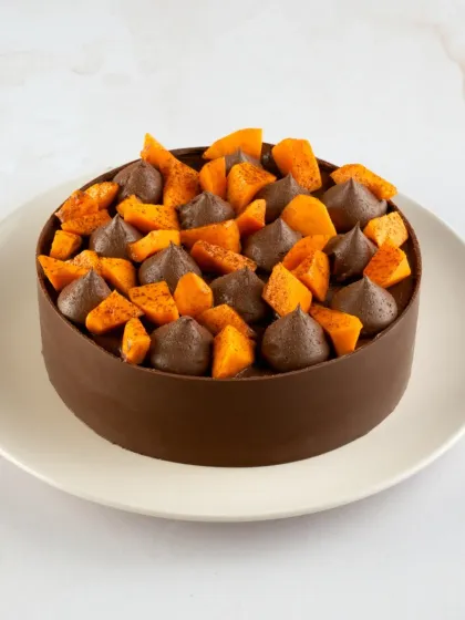 An interesting combination I tried: Mango Chocolate Divine Cake. It features a rich chocolate mousse topped with chunks of sweet mango. The contrast is surprisingly delicious.