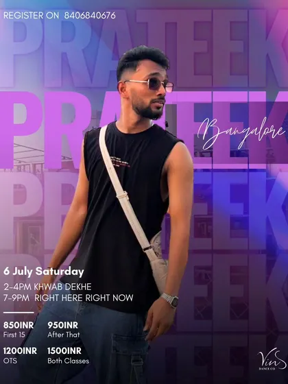 Prateek Shettigar is in town. Get ready for his sassy workshops on 'Khwab Dekhe' and 'Right Here Right Now'.