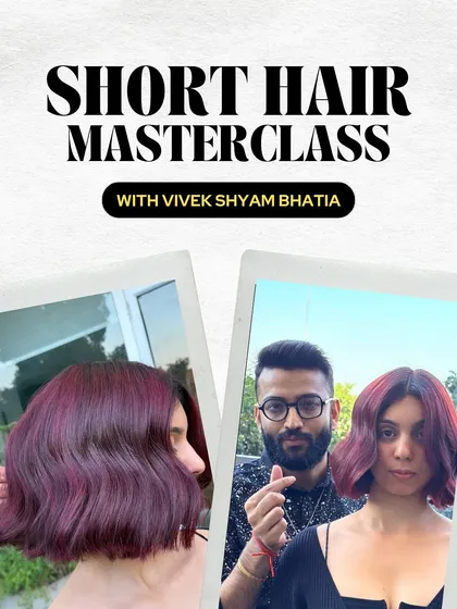 Our Short Hair Masterclass is designed to build your confidence with bobs, pixies, and other short styles. This graphic highlights the focus of this popular workshop.
