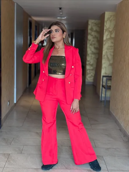 Another angle of my boss babe look. It's all about chic and bold style.