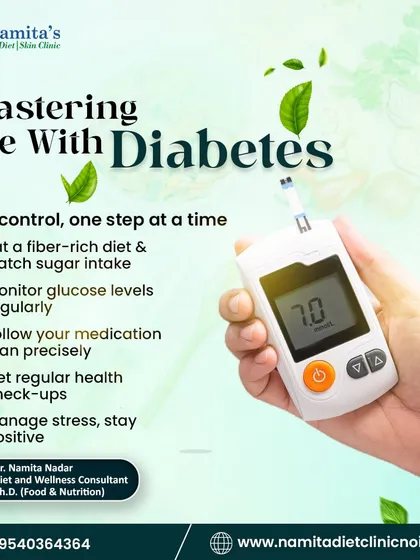 Mastering life with diabetes is about taking control one step at a time. This includes eating a fiber-rich diet, regular monitoring, and managing stress effectively.