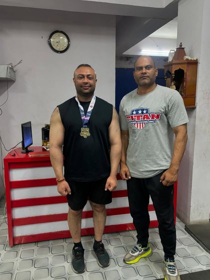 A picture with my student Pankaj Tyagi after his gold medal win. His dedication to training is an inspiration to all.