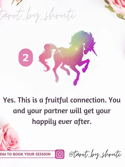 Will this connection end in marriage? This reading gives a direct 'Yes', 'No', or 'Maybe' answer based on the energy of the connection, indicating if it's fruitful, has hindrances, or is likely to end.