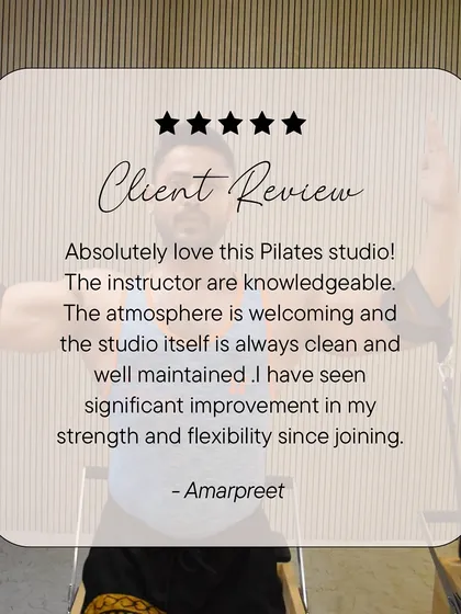 Amarpreet highlights the knowledgeable instructors, welcoming atmosphere, and clean studio. It's great to hear he has seen significant improvements in his strength and flexibility since joining.