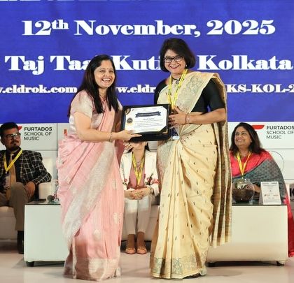Another moment of recognition at the Eldrok Summit in Kolkata. I am grateful for the opportunity to collaborate with and be honored by fellow leaders in education.