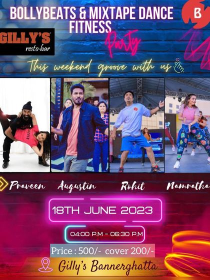 The poster for our Dance Fitness Party at Gilly's Resto-bar. We love collaborating with other amazing instructors.